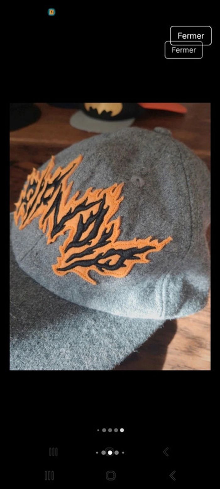 Casquette grise Ripndip réglable en 50% laine - photo numéro 13