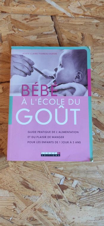 Livre bébé à l école du goût