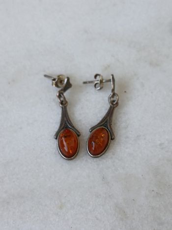 Boucles d'oreilles ambre