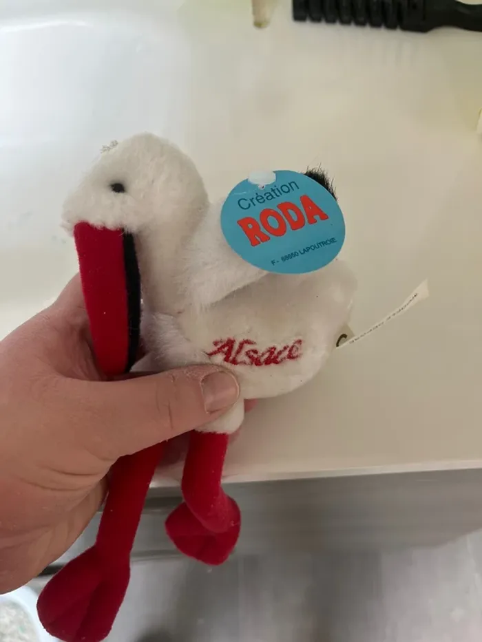 Peluche cigogne + porte clé cigogne - photo numéro 2