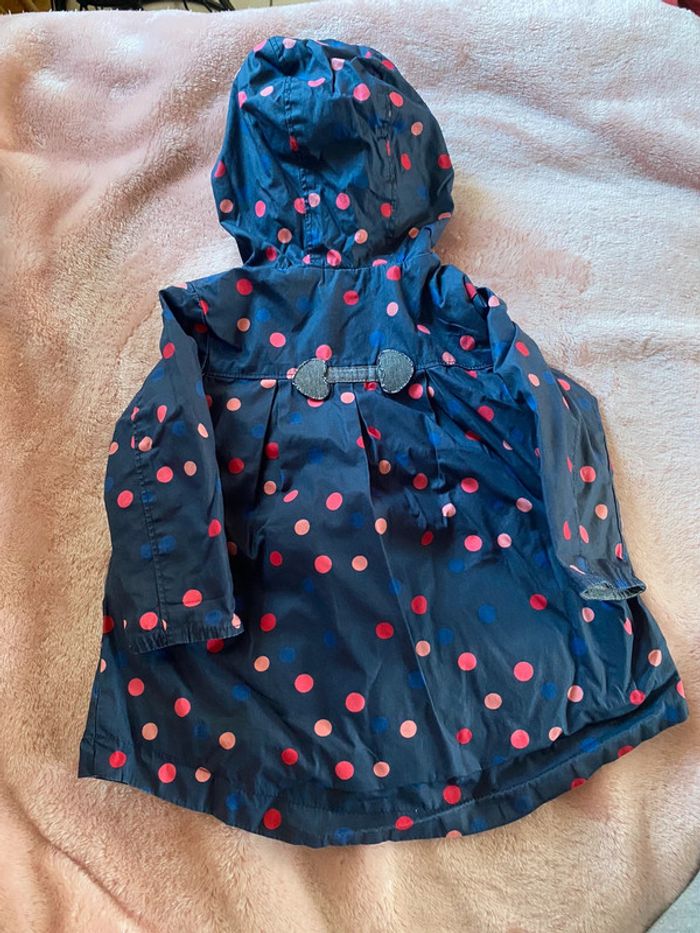 Veste capuche mi-saison bébé fille 9mois DPAM - photo numéro 2