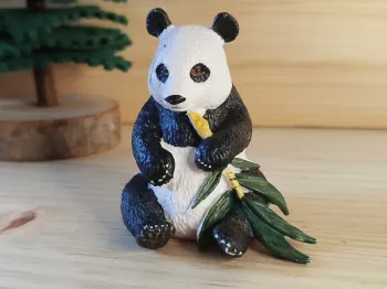 Figurine panda et son bambou Animal de l'Océanie
