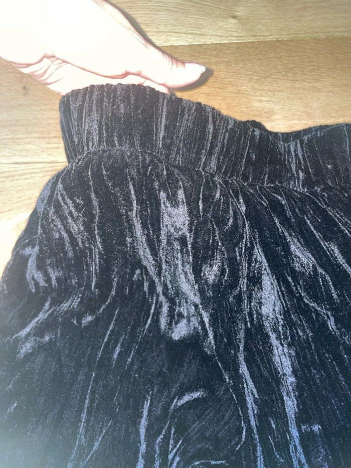 Pantalon évasé effet velours brillant - photo numéro 3