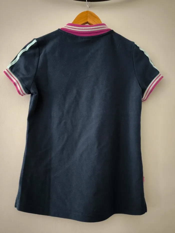 Polo Lonsdale London Taille 10 (38)  Bleu marine & détails rose - photo numéro 4