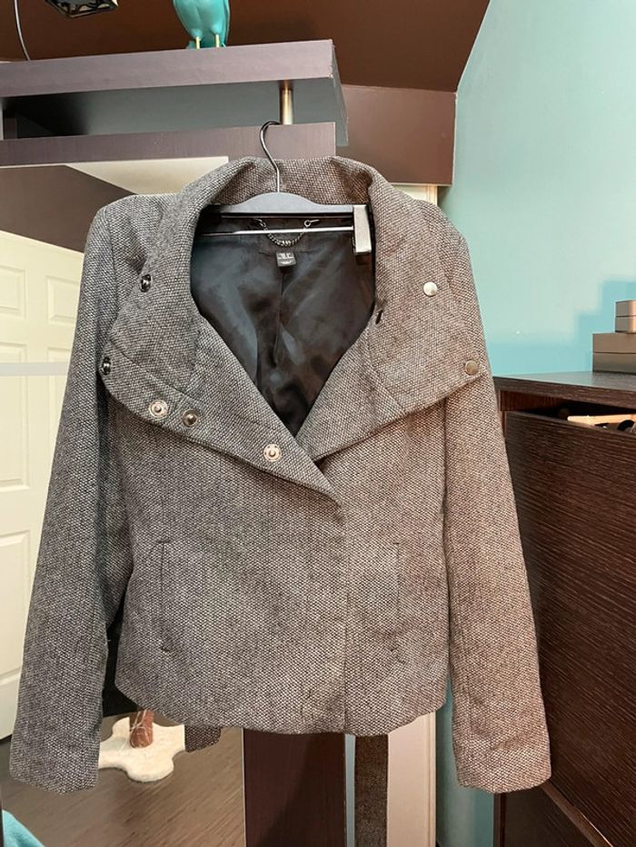 Veste gris chiné femme H&M TXS - photo numéro 3