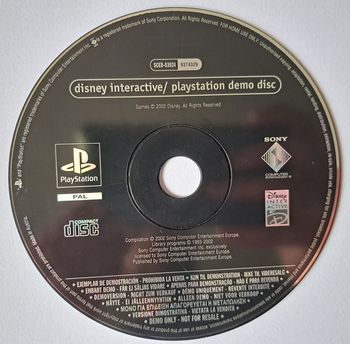 Démo Disney Intéractive Sony PlayStation 1 PS1