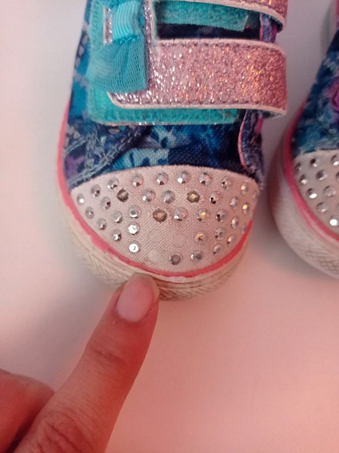 1€ Skechers basket fille strass lumineux pointure 23 - photo numéro 4