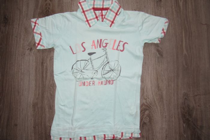 TEE SHIRT MC VERT D'EAU GARÇON "IN EXTENSO" - 8 ANS - n°03