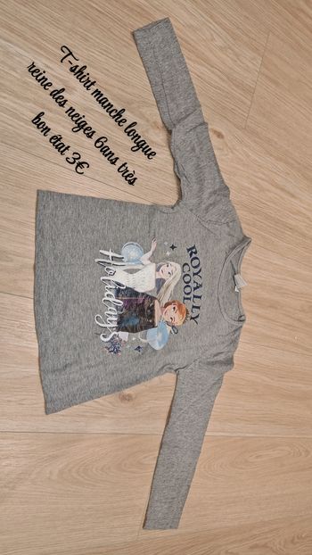 T-shirt manche longue reine des neiges 6ans 