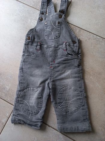 Salopette grise 24 mois