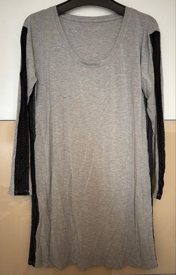 Chemise de nuit gris chiné femme M