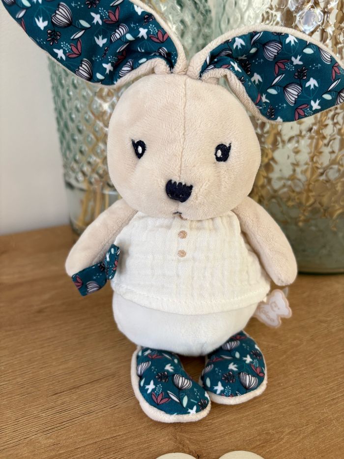 Doudou peluche lapin nature - photo numéro 2
