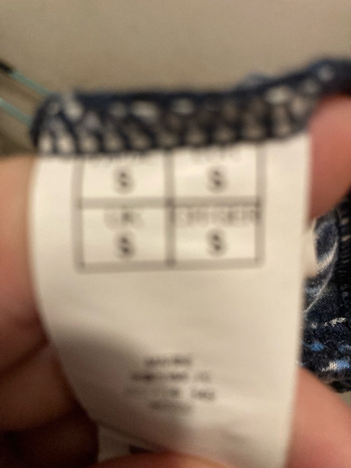 Top fille / femme Taille S – Bleu & blanc – Léger et confortable