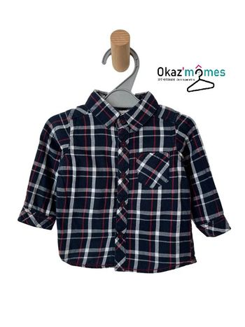 Chemise manches longues à carreaux - Z Grain de blé 3 mois (59cm)