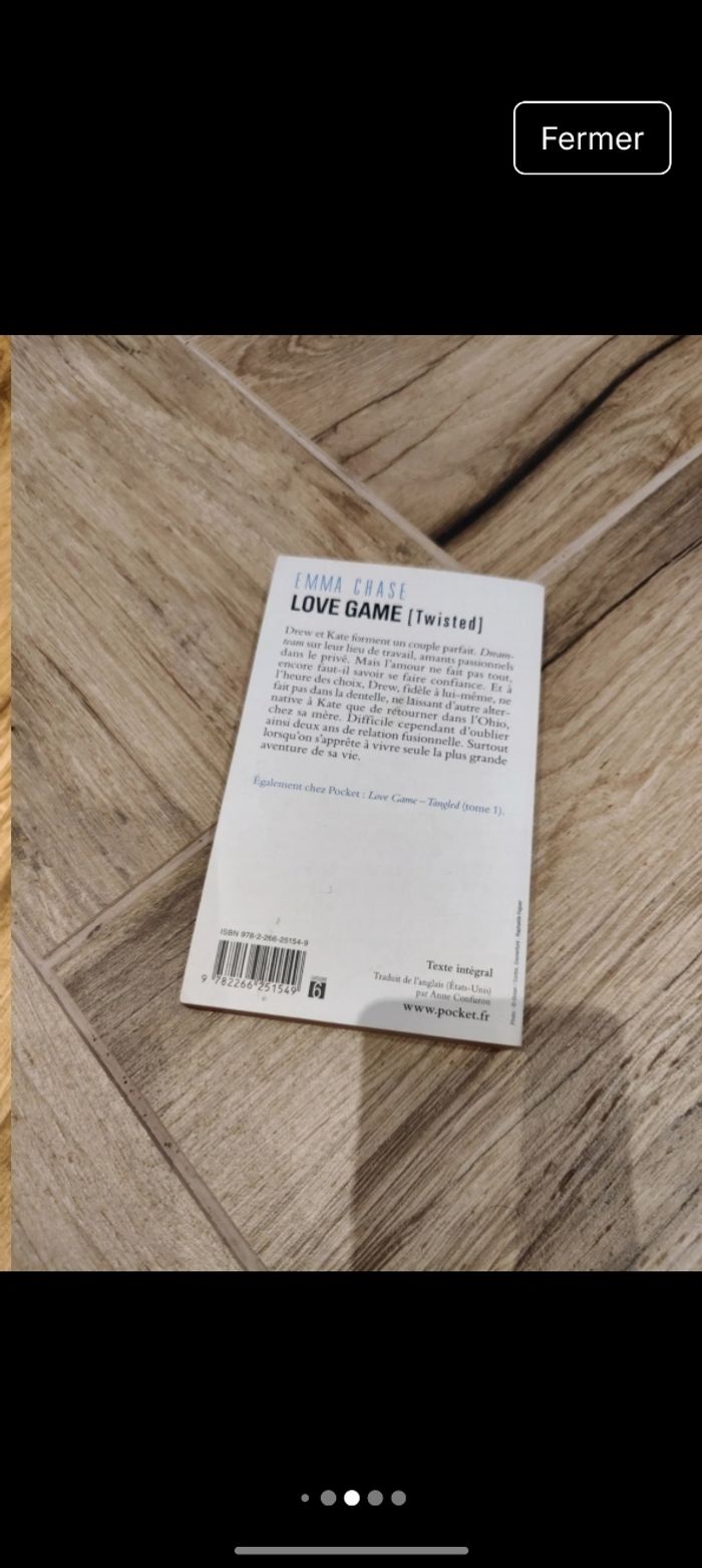 Trilogie love game 
Tome 1 trangled
Tome 2 twisted 
Tome 3 tamed
Auteur Emma Chase - photo numéro 5