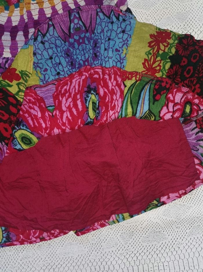 Top à bretelles à fleurs multicolores Desigual TXS - photo numéro 7