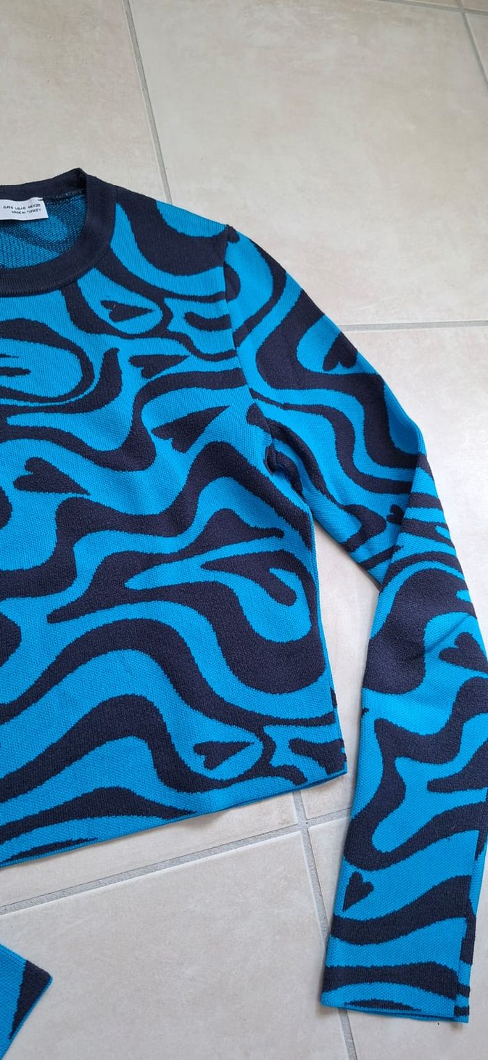 Pull femme ZARA bleu S - photo numéro 4
