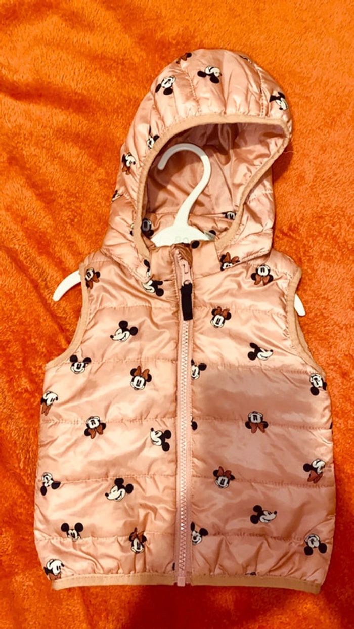 Doudoune sans manche Minnie 74 cm