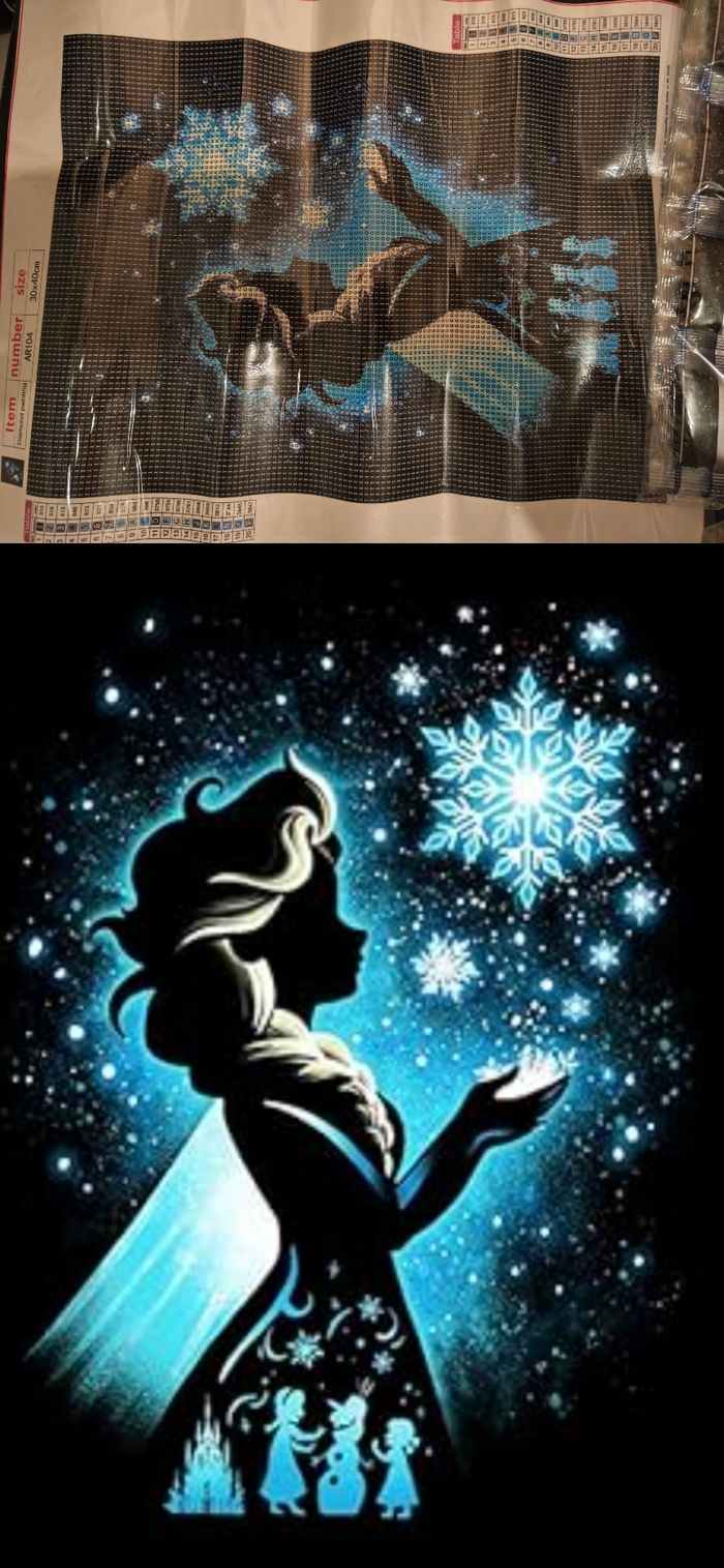 Diamant peint reine des neiges 30x40