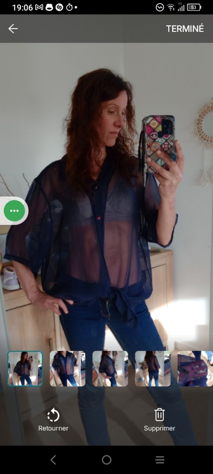 Chemise 50 transparent marine chic - Propriété Privée Paris c87 - photo numéro 1