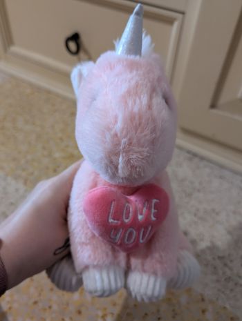 Peluche licorne rose  neuve