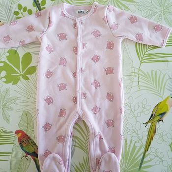 Pyjama moltonné 1 pièce fille taille 6 mois