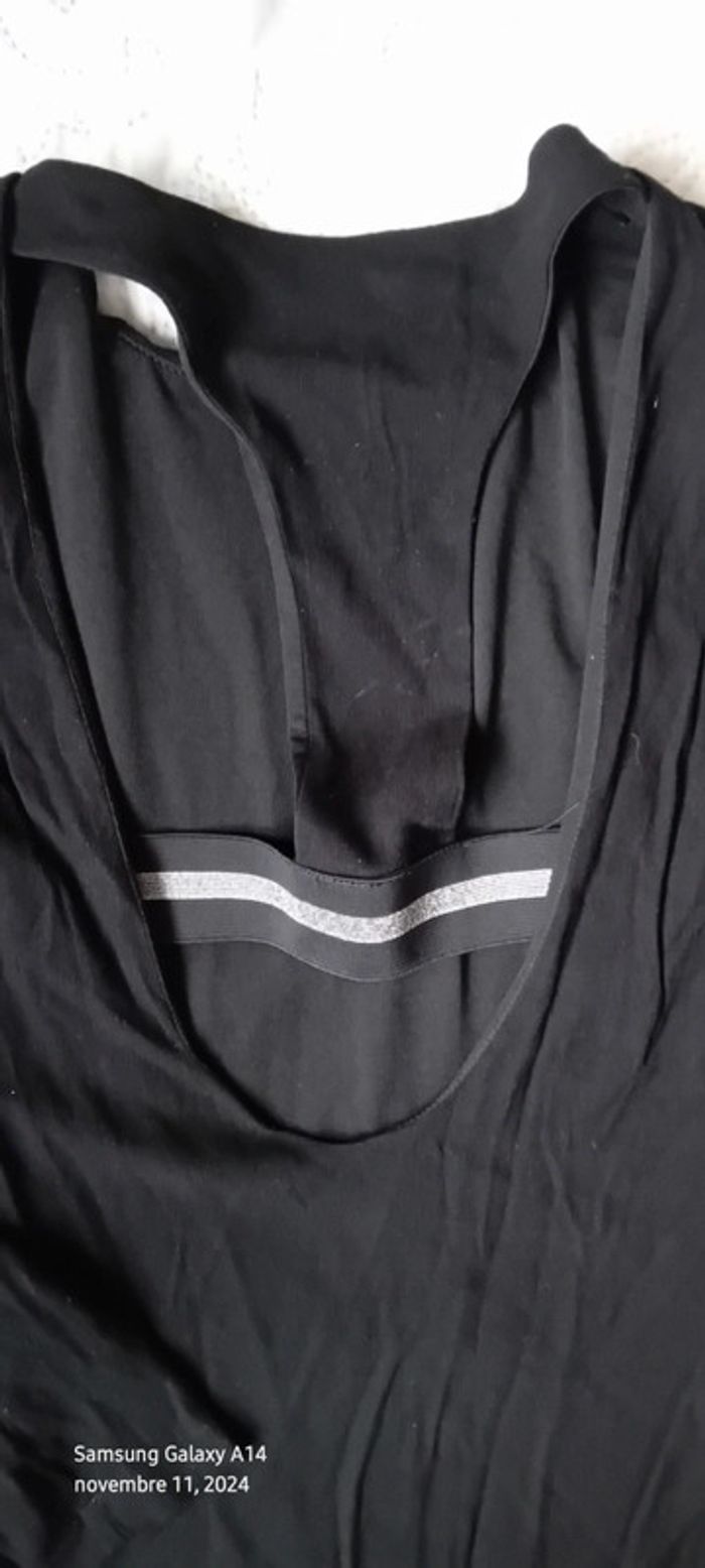 Robe chic noire dos ouvert bande élastique femme S Trafaluc Zara - photo numéro 10