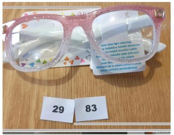 Lunettes plastique rose et gris couronne Claire's