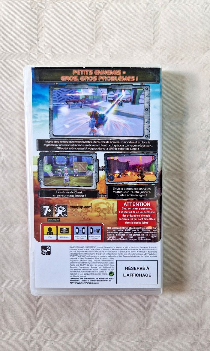 Jeux PlayStation PSP , Ratchet et clank , la taille ça compte , version PAL - photo numéro 3