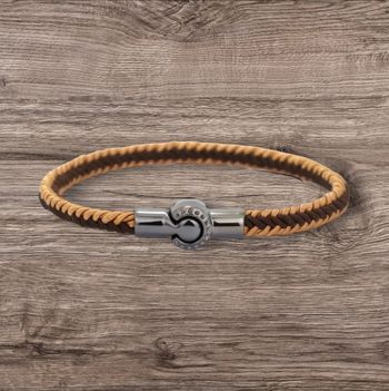 Bracelet tressé café/chocolat