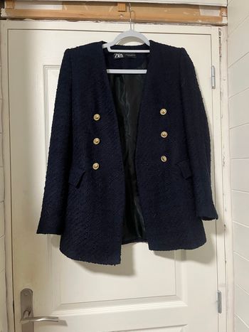 Blazer bleu marine Zara – Taille XS – Boutons dorés