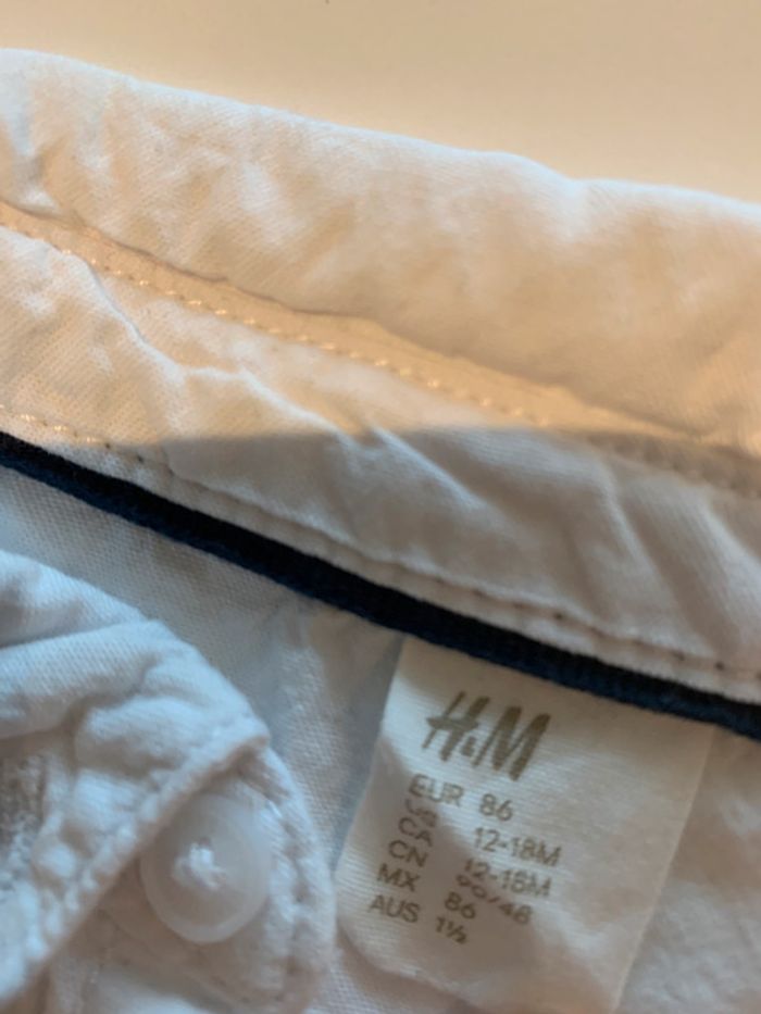 Chemise blanche H&M bébé garçon 12 18 mois - photo numéro 2