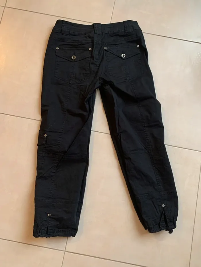 Pantalon noir Camaïeu type cargo femme - photo numéro 3