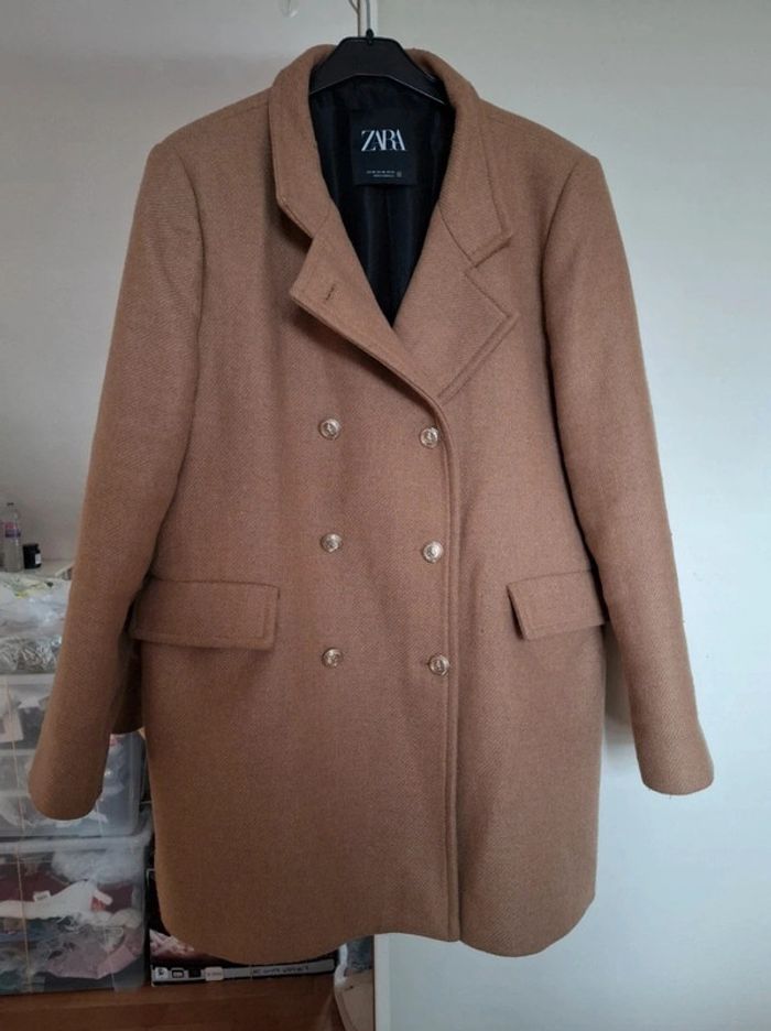 Manteau marron zara - photo numéro 2