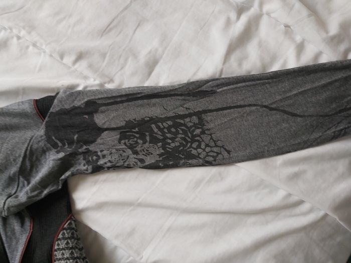 Robe cintrée grise et noire à motif T. 36 S - photo numéro 4