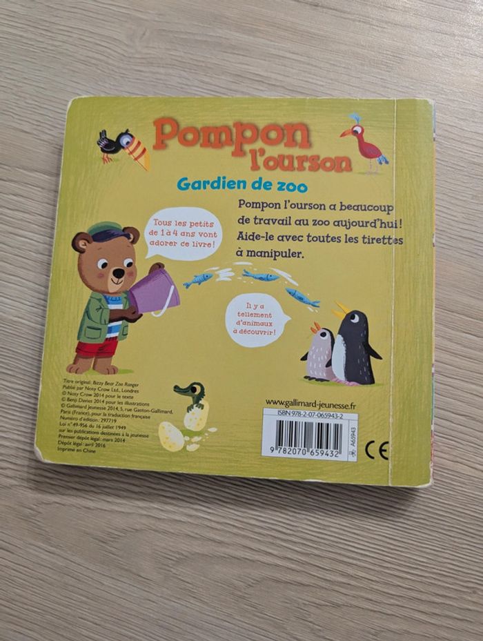 Livre enfant Pompon l'ourson Gardien de zoo - photo numéro 4