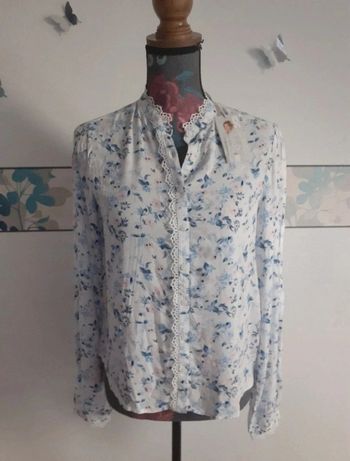 Chemise manches longues fleuris S