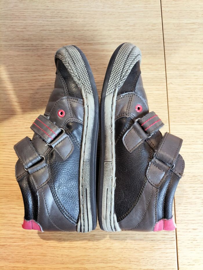 Chaussures à scratch - marron - Bopy - 33 - photo numéro 4