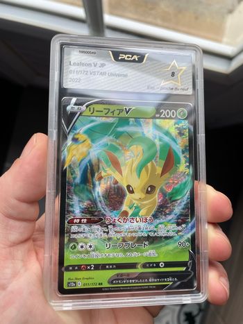 Pokémon carte gradée Phyllali V s12a PCA 8