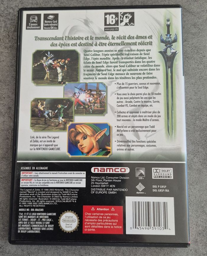 Jeu SoulCalibur II Gamecube Complet Pal Fr Fra Game Cube Nintendo - photo numéro 2