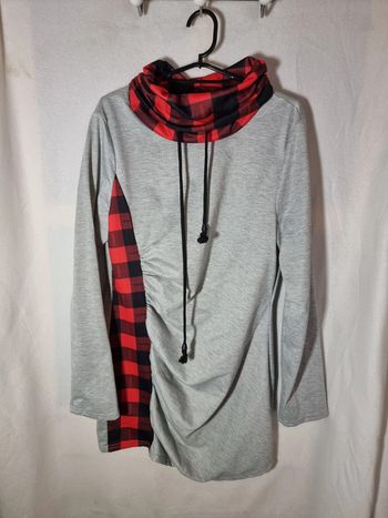 Pull long col boule