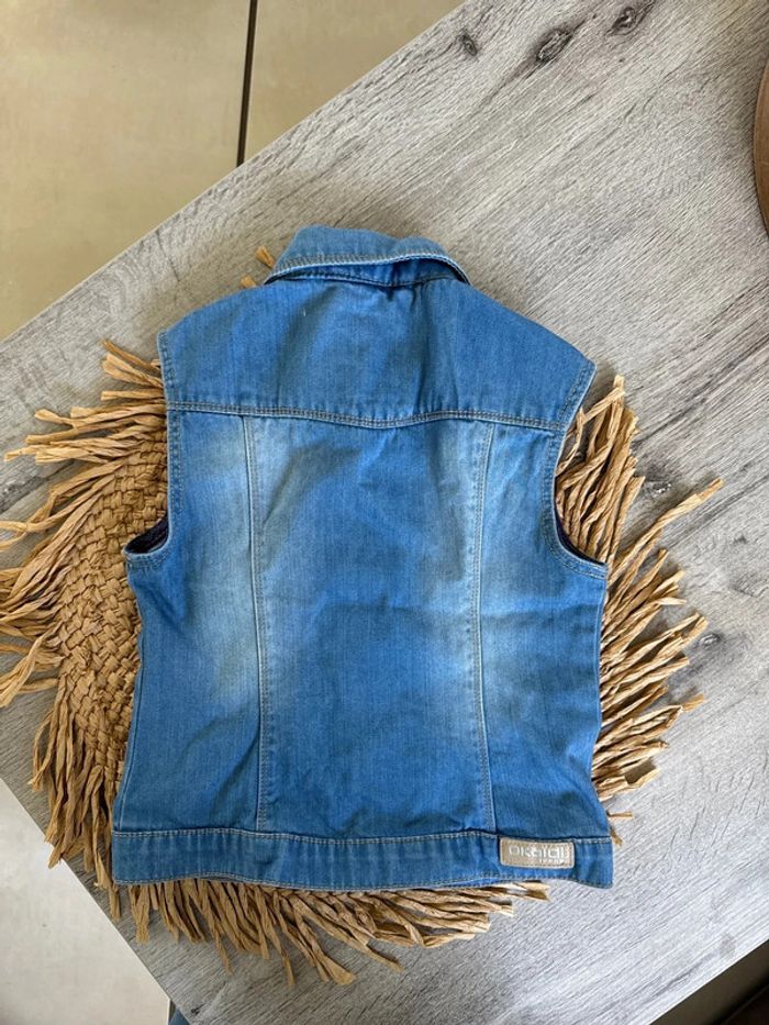 Veste en jeans sans manches 8 ans okaidi - photo numéro 3
