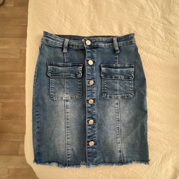 Jupe en jean à boutons