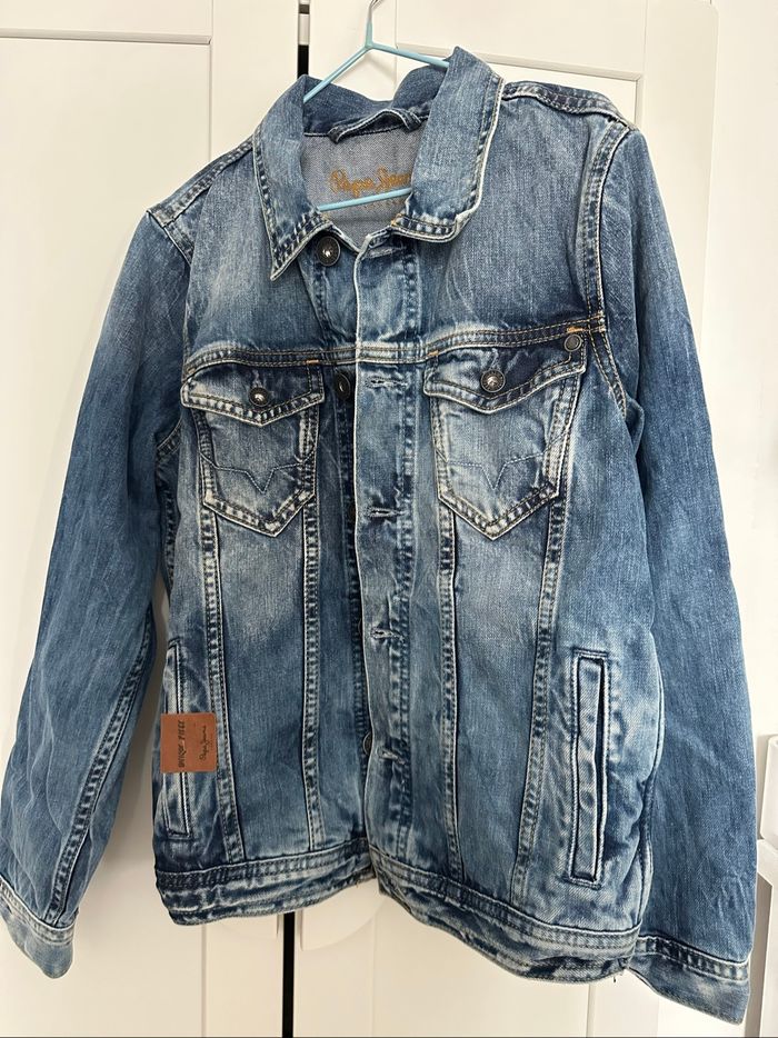 Veste jeans bleu taille 10 ans pépé jeans neuf avec étiquette