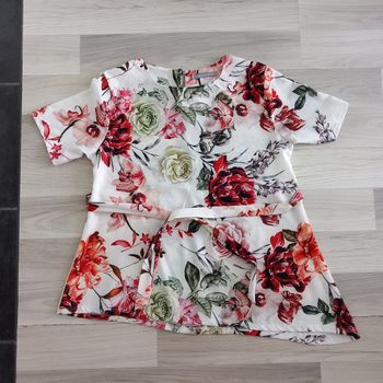 Chemisier femme imprimé à manches courtes Made in Italy taille 38