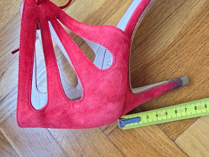 Escarpins daim rouge minelli taille 40 - photo numéro 7