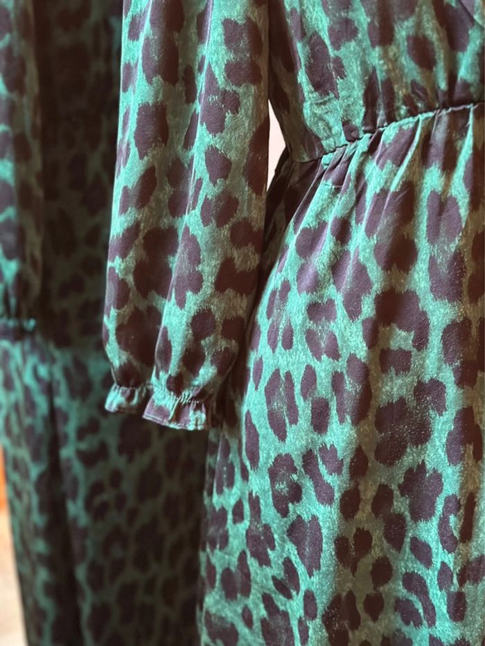 Robe longue imprimé léopard vert et noir Lili&Lala taille S - photo numéro 4