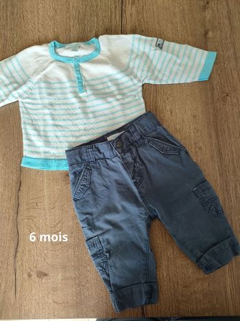 Tenue bleu obaibi 6 mois