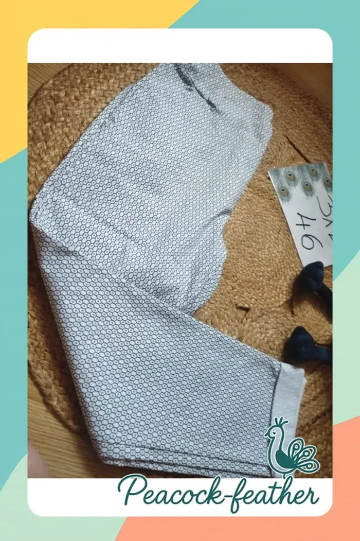 Pantalon blanc imprimé neuf 46 - photo numéro 7