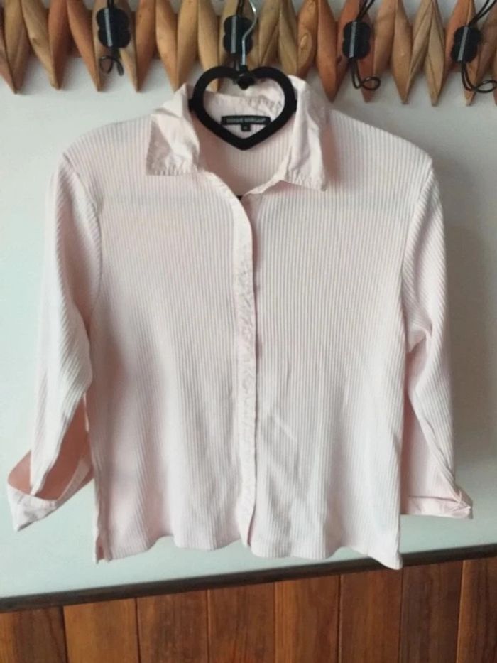 Haut rose côtelé à pression - photo numéro 6